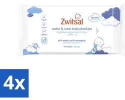 Zwitsal Water & Care Babydoekjes - 4x75 doekjes