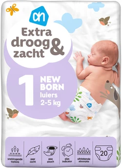 Albert Heijn Extra droog  & zacht luiers maat 1 - 20 luiers