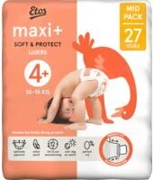 Etos Luiers Soft & Protect maat 4+ - 27 luiers
