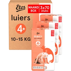 Etos Luiers Soft & Protect maat 4+ - 210 luiers