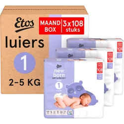 Etos Luiers Soft & Protect maat 1 - 324 luiers