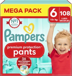 Pampers - Premium Protection Pants - Maat 6 - Mega Pack - 108 stuks Pampers - Premium Protection Pants - Maat 6 - Mega Pack - 108 stuks
