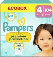Pampers Premium Protection - Maat 4 (9kg-14kg) - 104 Luiers