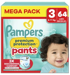 Pampers - Premium Protection Pants - Maat 3 - Mega Pack - 64 stuks