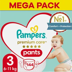 Pampers - Premium Care Pants - Maat 3 - Mega Pack - 144 luierbroekjes