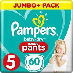 Pampers Baby Dry Pants luiers, maat 5 (12-17 kg), jumbo+ verpakking (60 luierbroeken)