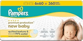 Pampers New Baby babydoekjes 6x60 met babyafbeelding Verpakking Pampers New Baby babydoekjes 6x60 360 stuks met slapende baby op de voorkant